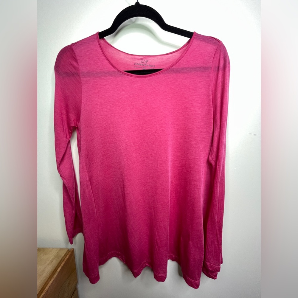 Vineyard Vines Ladies Cashmere Tencel Swing Tee Pink XS 90% Tencel, 10% Cashmere